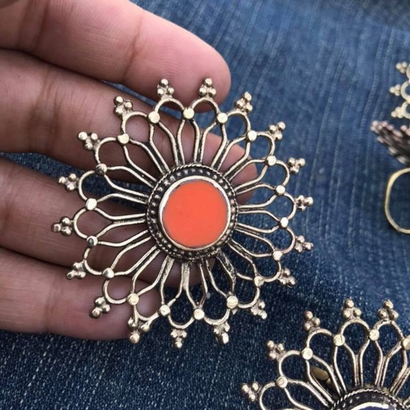 Afghan Statement Tribal Ring, Afghan Ring, Bohemian Ethnic, Afghan Jewelry - Picture 1 of 2